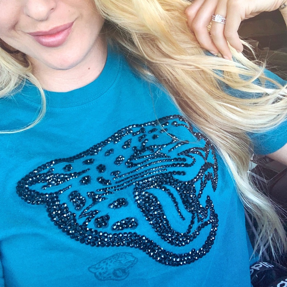 NFL Jacksonville Jaguars Swarovski rhinestone top